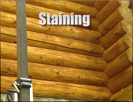  Cleveland, North Carolina Log Home Staining